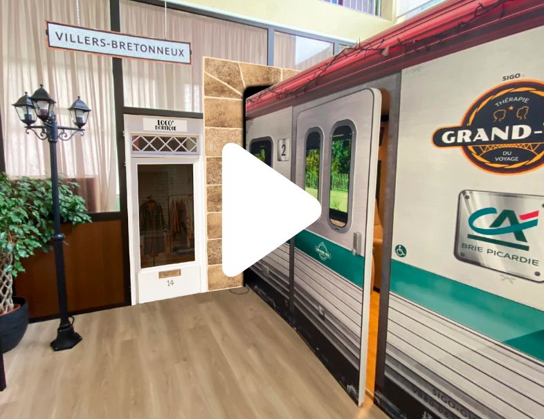 aperçu d'une cabine de train Grand-via installé depuis 2021 Haut de France