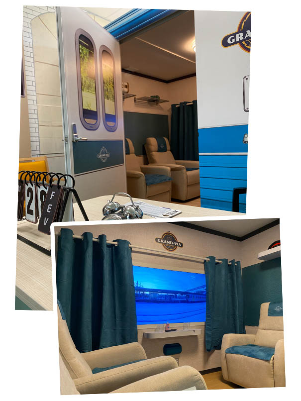 Cabine de voyage thérapeutique installée dans un ehpad